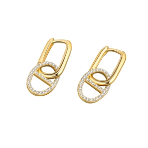 Cercei argint 925, JW1843, model elegant, placati cu aur