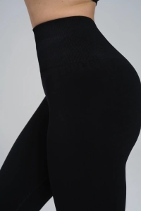 Colanți Seamless Push-Up cu Efect de Ridicare și Evidențiere a Feselor, LGS12, negru - Img 5