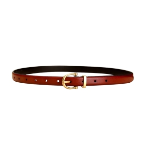 Curea dama C-214, piele naturala, Rosie