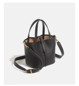 Geanta dama casual Corielle GT3973, piele naturala, Neagra - Img 3