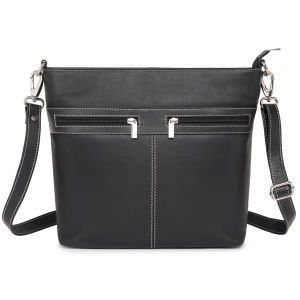 Geanta de dama, Violeta GT3876, piele naturala, Negru