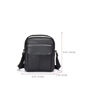 Geanta de umar pentru barbati, Ronan GT2747, piele naturala, Negru - Img 3