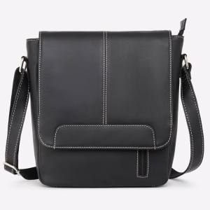 Geanta de umar unisex, Gabrielle, GT3872, piele naturala, Negru