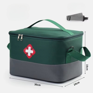 Geanta pentru medicamente / trusa de prim ajutor, Mare, GT4030, Verde / Gri