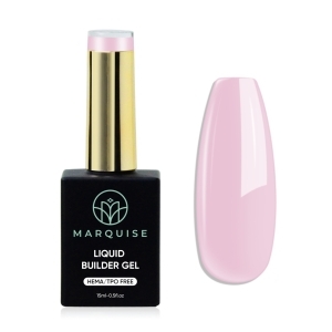 Gel de construcție lichid Marquise, HEMA/TPO free, roz pastel, 15 ml