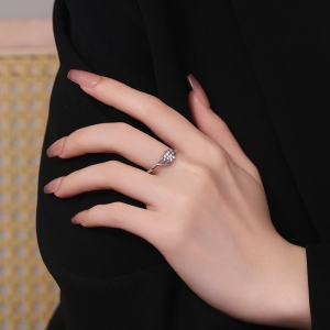 Inel argint 925, JW1379, model elegant cu pietre, placat cu rodiu - Img 2