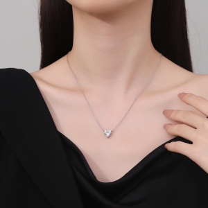 Lantisor argint 925, JW1249, model elegant, placat cu rodiu - Img 2