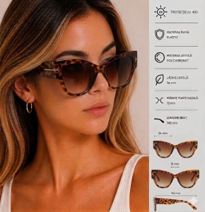 Ochelari de soare pentru femei, SG096, Leopard - Img 2