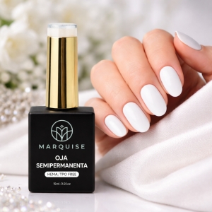 Oja semipermanenta HEMA/TPO FREE, Marquise, Pure Color JY001, 15 ml - Img 2