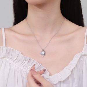 Pandantiv argint 925, JW1290, model elegant, placat cu rodiu - Img 2