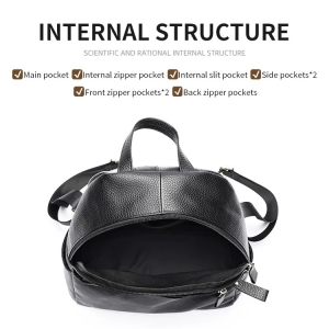 Rucsac dama, Lotus GT3069, piele naturala, Bordo - Img 5