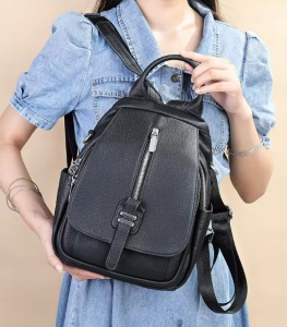 Rucsac de dama, Soraya GT2739, piele naturala, Negru - Img 2