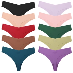 Set 10 perechi de chiloti pentru dama, CH044, Multicolor
