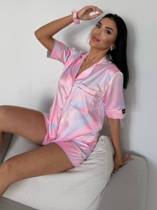 Set pijama dama din doua piese, cu nasturi – 2500134, Blush Glow - Img 2
