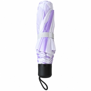 Umbrela pliabila pentru ploaie, 8 spite, diametru 97 cm, UMB050, Mov / Alb