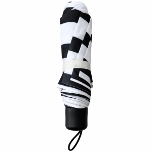 Umbrela pliabila pentru ploaie, 8 spite, diametru 97 cm, UMB065, Negru/ Alb