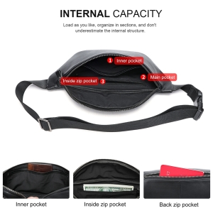 Borseta pentru barbati, Anderin GT3799, piele naturala, model negru - Img 6