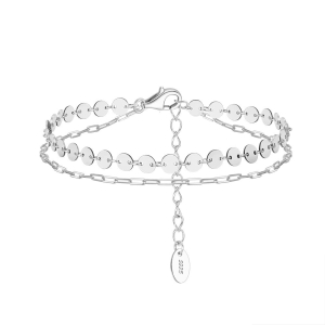 Bratara din argint 925 pentru dama, JW1759, model dublu, placata cu rodiu