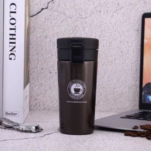 Cana Termos Premium din Inox cu Capac Flip 550 ml, TRM019, Coffee