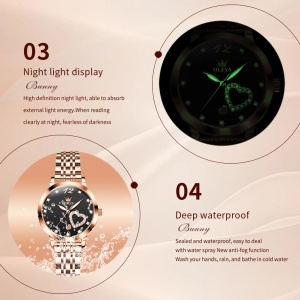 Ceas de dama Olevs CS1691, otel inoxidabil, rose gold, cadran rose gold - Img 2