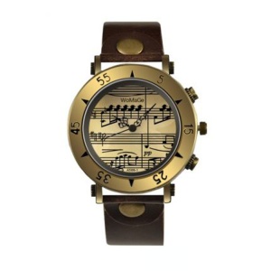 Ceas de dama Retro Vintage CS357, musical style, curea piele - Img 1