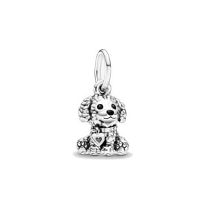 Charm/talisman argint 925, JW1118, model catel, placat cu rodiu - Img 1