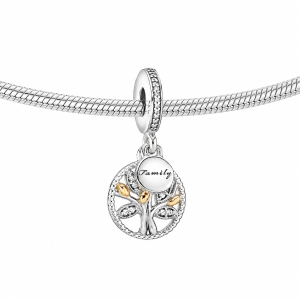Charm/talisman argint 925, JW1141, model copac, placat cu rodiu - Img 2