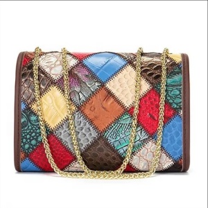 Geanta dama, Ciela GT2243, piele naturala, Multicolor - Img 4