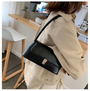 Geanta dama tip baguette,Elinore GT3988, Neagra - Img 2