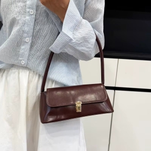 Geanta dama tip baguette,Elinore GT3989, Bordo - Img 3