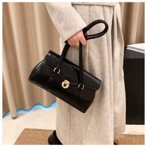Geanta dama vintage Solena GT4005, Neagra - Img 3