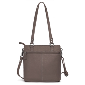 Geanta de dama, Anne GT3856, piele naturala, Dark Taupe - Img 1