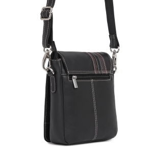 Geanta de umar pentru barbati, Maxin GT3870, piele naturala, Neagra - Img 4