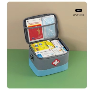 Geanta pentru medicamente si trusa de prim ajutor, Medie, GT4028, Gri / Albastru - Img 6