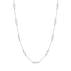 Lantisor argint 925, JW1534, model perla, placat cu rodiu