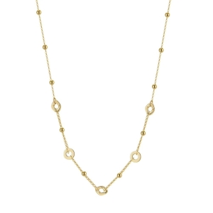 Lantisor argint 925, JW1740, model geometric, placat cu aur
