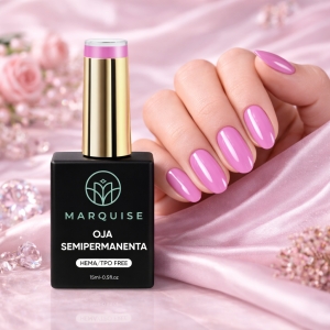 Oja semipermanenta HEMA/TPO FREE, Marquise, Pure Color JY088, 15 ml - Img 2