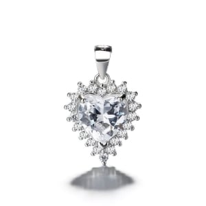 Pandantiv argint 925, JW1290, model elegant, placat cu rodiu - Img 1