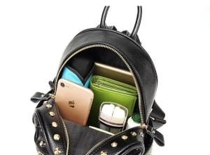 Rucsac dama, Soline GT3213, piele naturala, Negru - Img 5