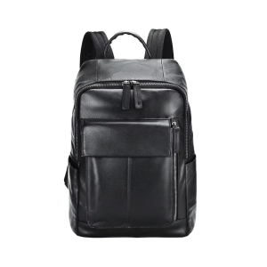 Rucsac pentru barbati, Valerian GT3324, piele naturala, Negru
