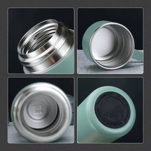 Set Cadou Termos Premium 500 ml + 3 Cani din Inox, TRM011, Albastru - Img 4