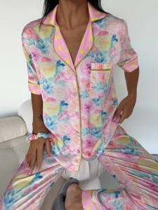 Set pijama dama din doua piese, cu nasturi – 2500374, Sunny Roses - Img 7