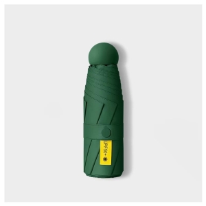 Umbrela pentru ploaie si soare, cu protectie UV din cauciuc negru, UMB010, Verde inchis