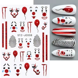 Abtibilduri unghii Marquise, STICKER95, Clown