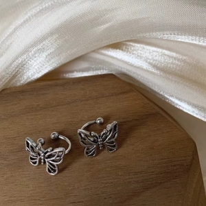 Cercei ear cuffs argint 925, JW1678, model fluture - Img 3