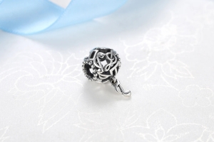 Charm/talisman argint 925, JW1140, model nota muzicala, placat cu rodiu - Img 3