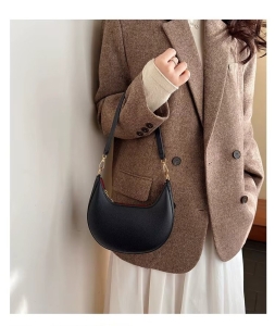 Geanta dama tip hobo Elenya GT3995, Neagra - Img 2