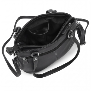 Geanta de dama, Anne GT3850, piele naturala, Negru - Img 5