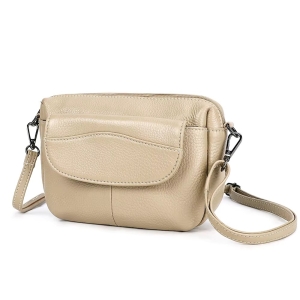 Geanta de dama, Julia GT3830, piele naturala, Crem