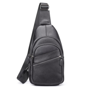 Geanta de umar pentru barbati, Darian GT3076, piele naturala, Negru - Img 1